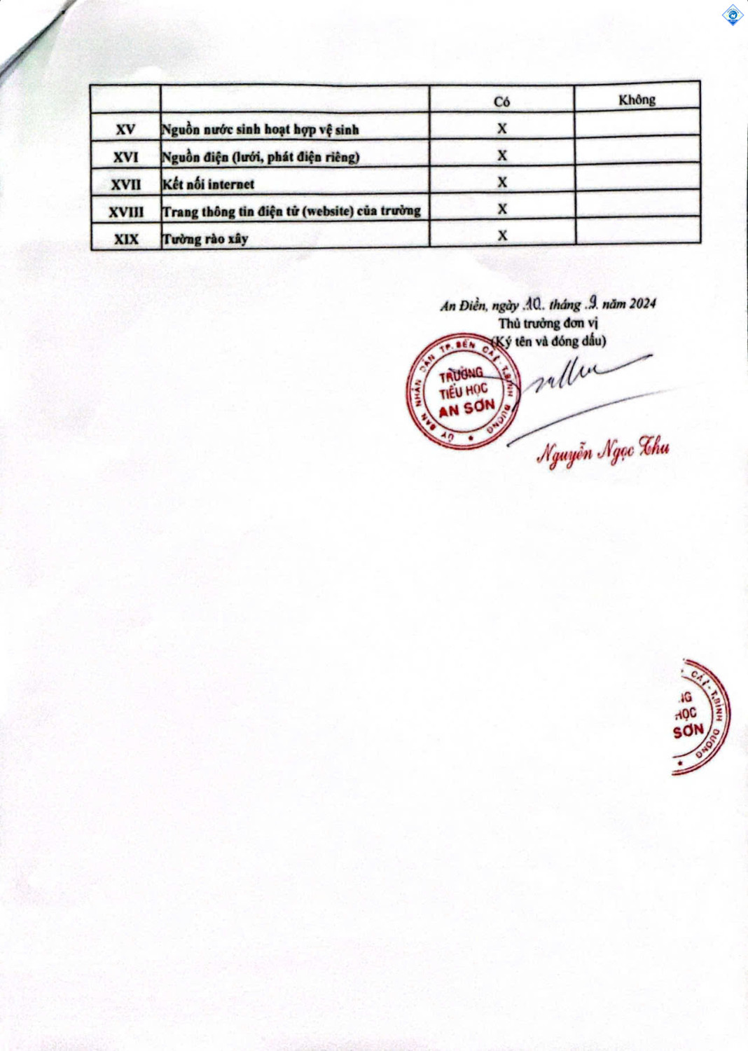 Công khai thông tin cơ sở vật chất trường tiểu học năm học 2024 2025 trang 3